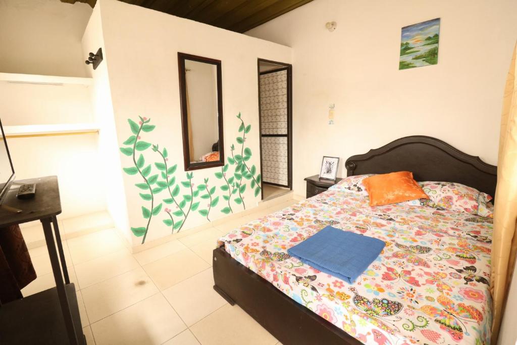 Postel nebo postele na pokoji v ubytování Casa Pacha