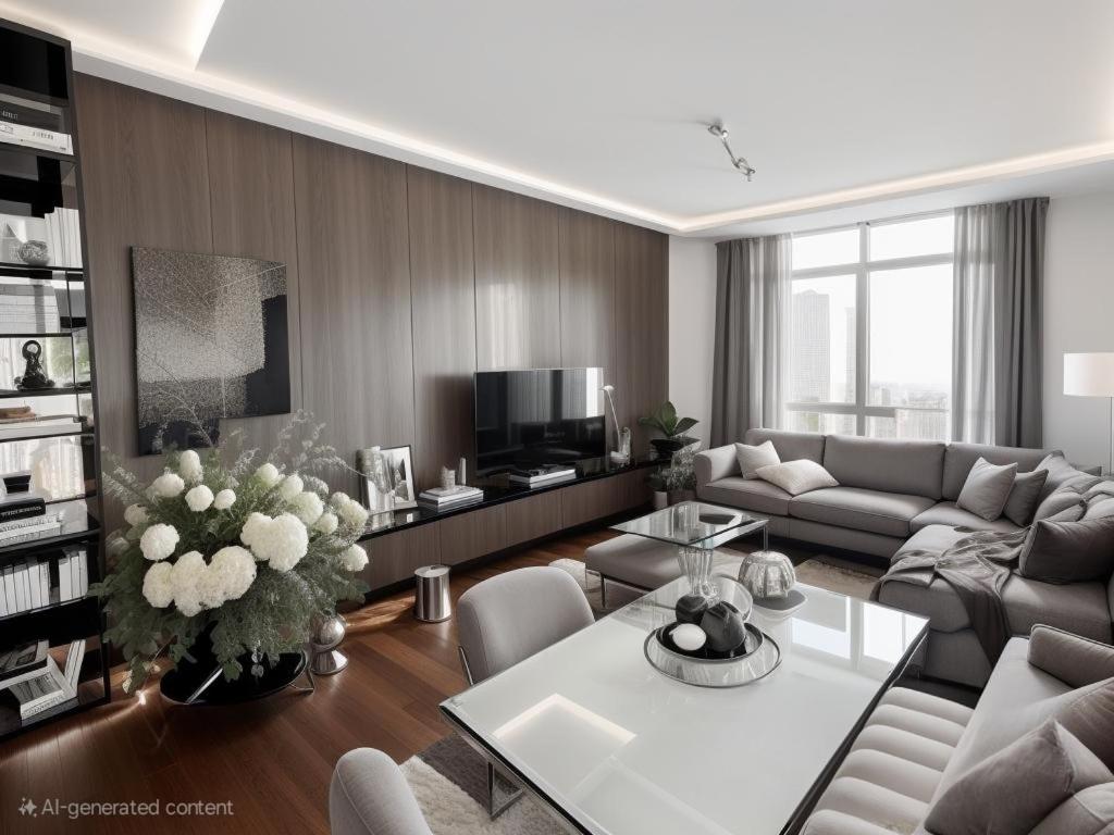 a living room with a couch and a table at Dragos Nest Center in Kamëz