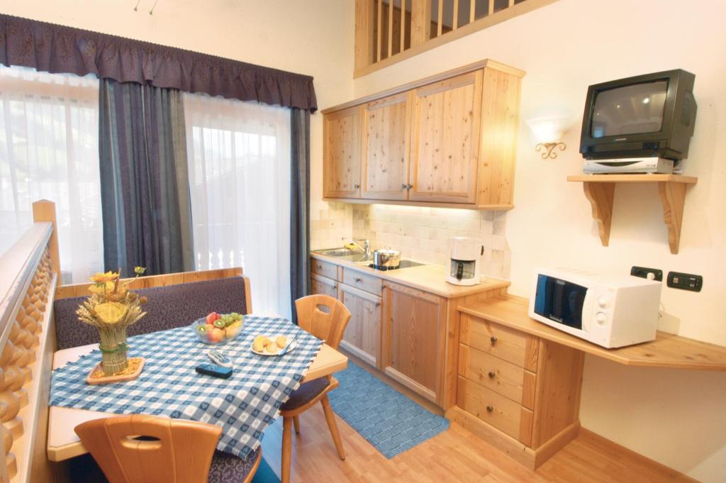 Kuchyň nebo kuchyňský kout v ubytování Residence Priska