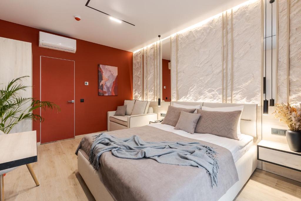 Postel nebo postele na pokoji v ubytování ACCENT Apart-Hotel