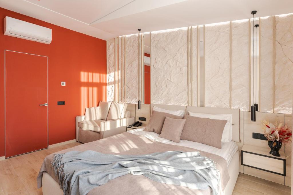 Postel nebo postele na pokoji v ubytování ACCENT Apart-Hotel