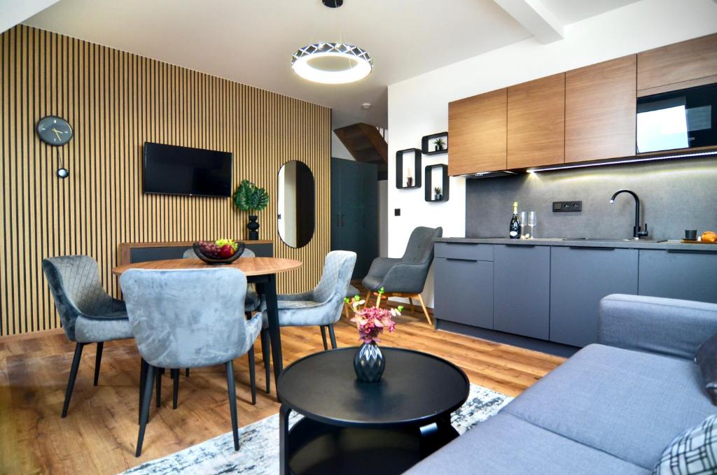 Kuchyň nebo kuchyňský kout v ubytování Residence Barrique Valtice - private wellness