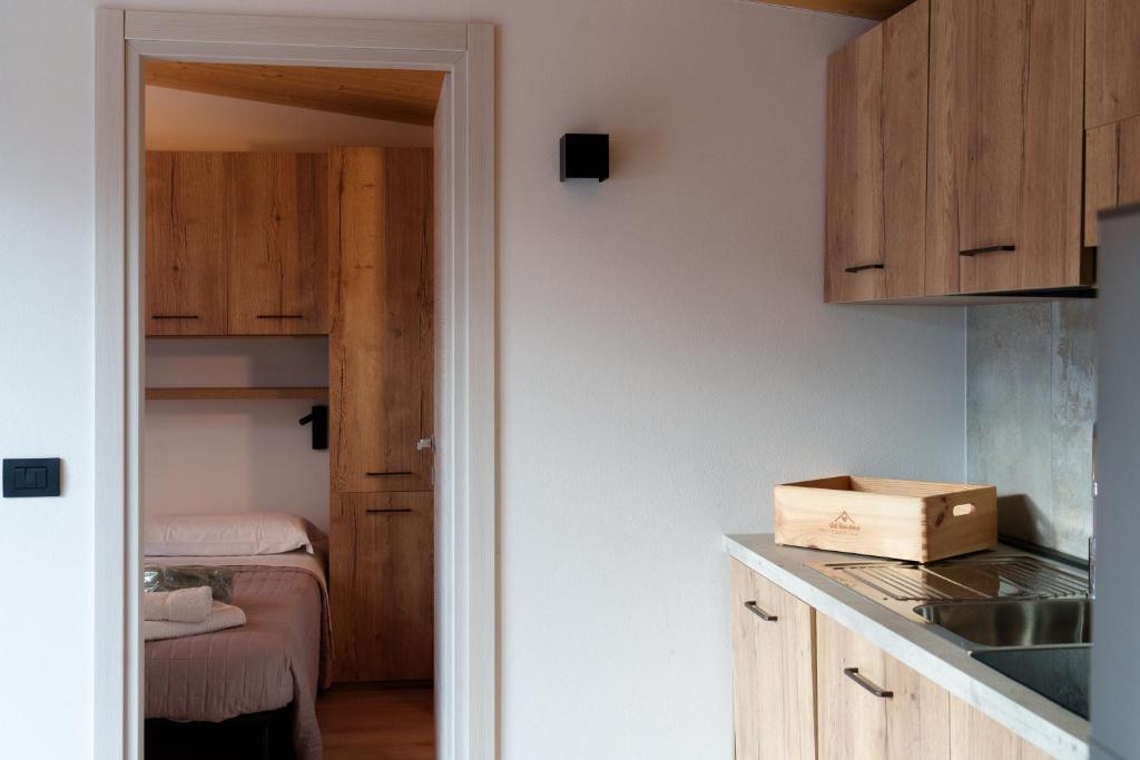 Kuchyň nebo kuchyňský kout v ubytování Sarca Lodge Val Rendena