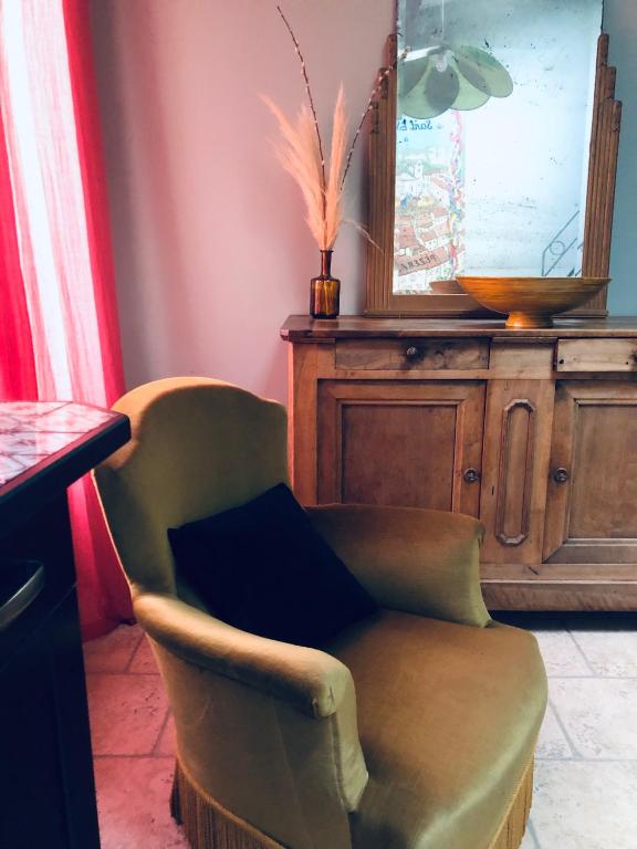Posezení v ubytování Au bout du pré