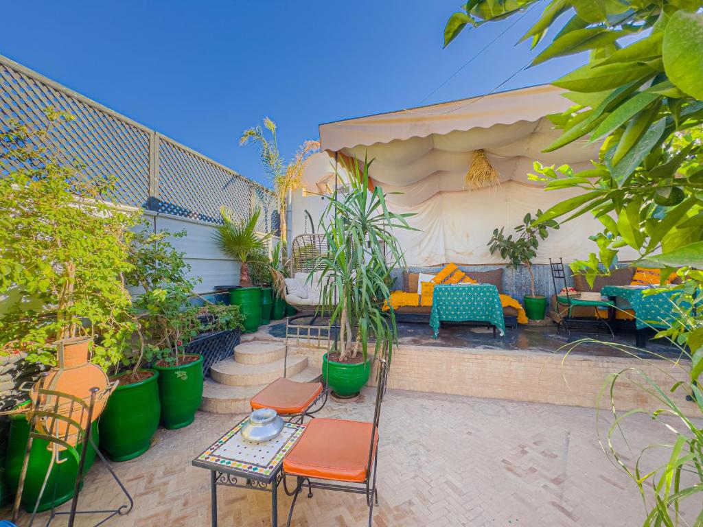 Zahrada ubytování Riad L'Orchidée Suites & Spa