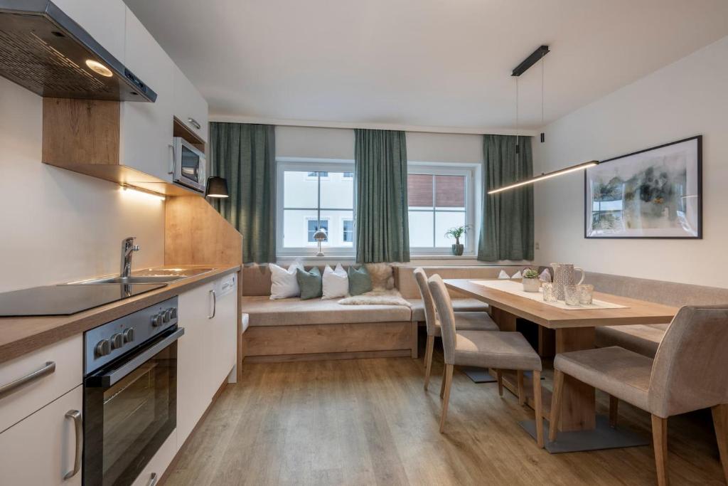 Kuchyň nebo kuchyňský kout v ubytování Wawies Apartments