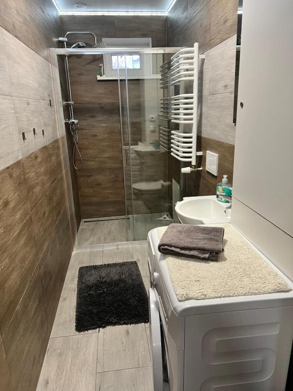Koupelna v ubytování Apartamenty Cieplicka 20