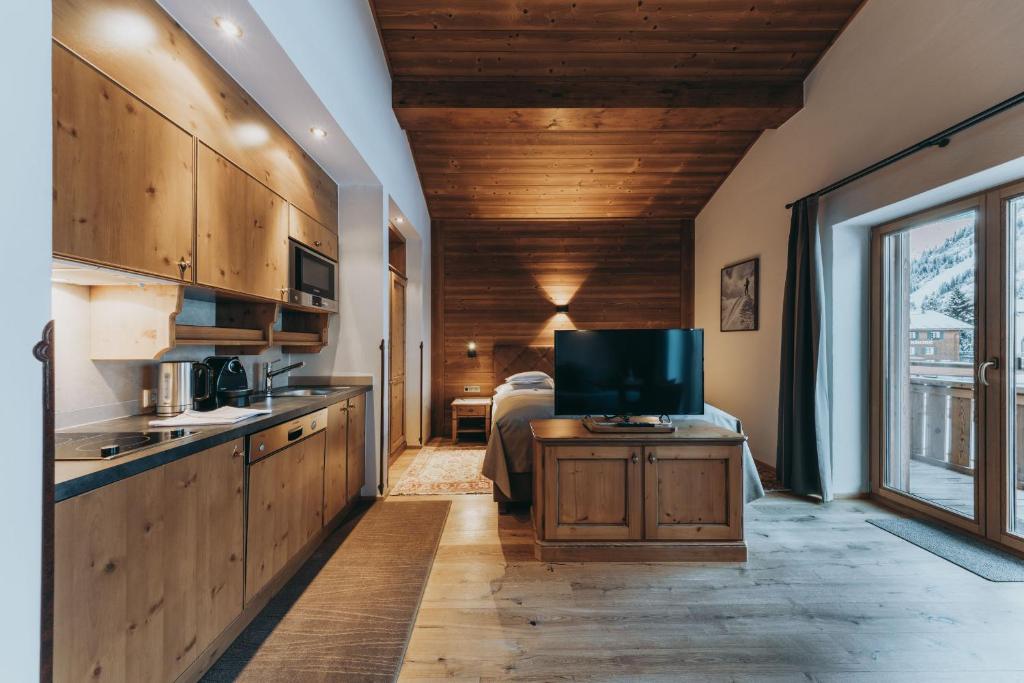 Kuchyň nebo kuchyňský kout v ubytování Chalet Anna Maria