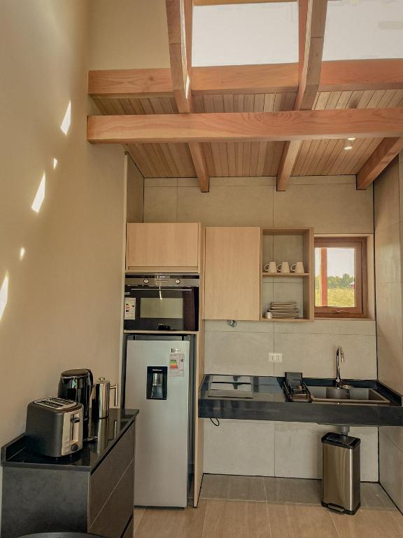Kuchyň nebo kuchyňský kout v ubytování Ave Lodge Frutillar