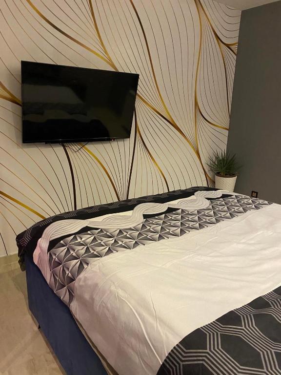 TV a/nebo společenská místnost v ubytování Apartman Andrej