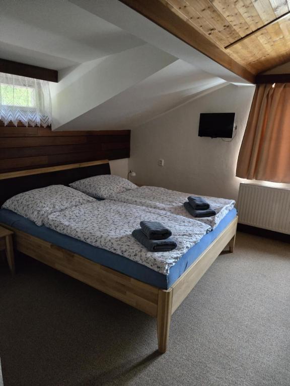 Postel nebo postele na pokoji v ubytování Hotel a Penzion PEGAS