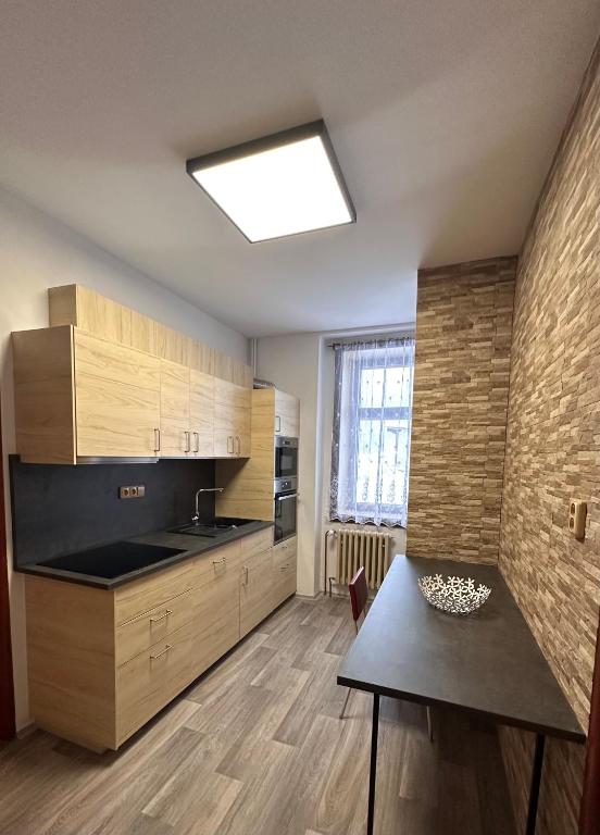 Kuchyň nebo kuchyňský kout v ubytování Hotel Zlatá vyhlídka