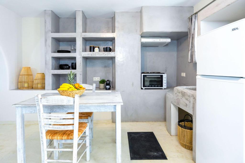 Kuchyň nebo kuchyňský kout v ubytování Sahara Beach Apartments - Kastraki