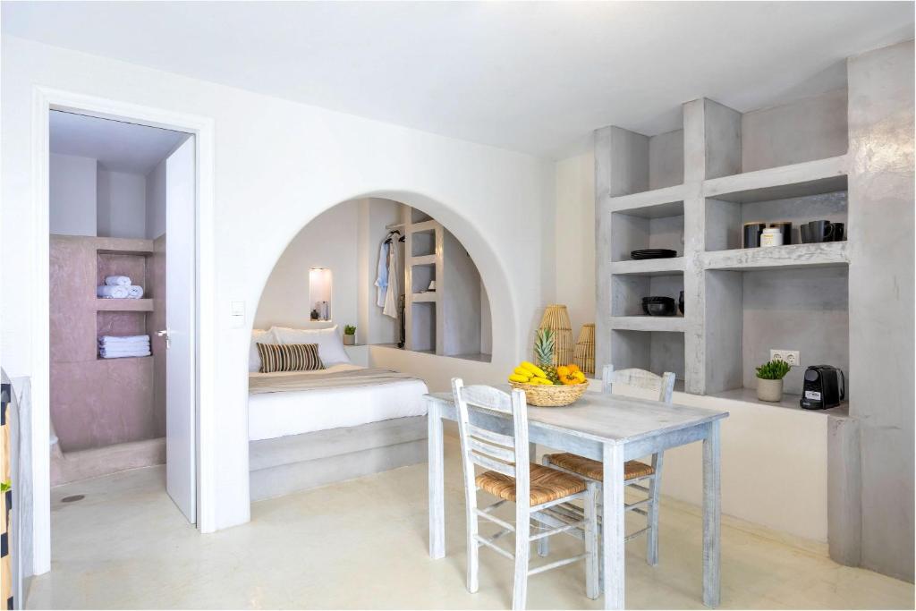 Kuchyň nebo kuchyňský kout v ubytování Sahara Beach Apartments - Kastraki
