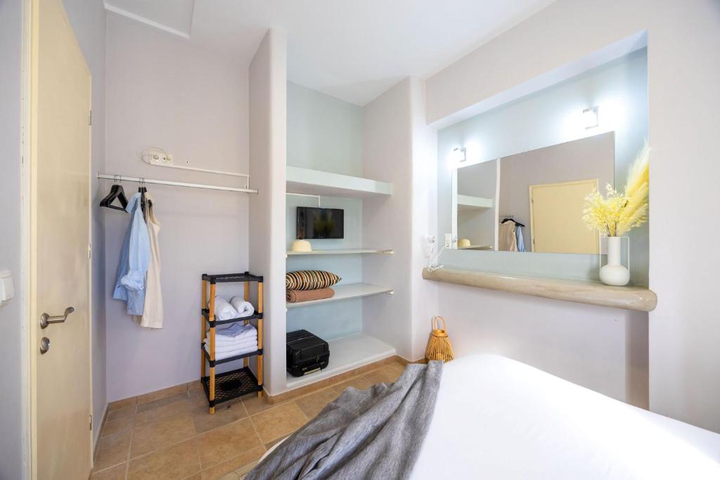 TV a/nebo společenská místnost v ubytování Sahara Beach Apartments - Kastraki