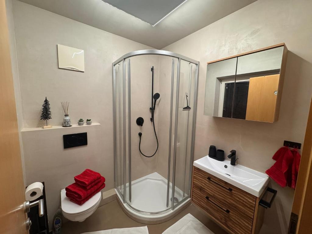 A bathroom at Kallis Appartement
