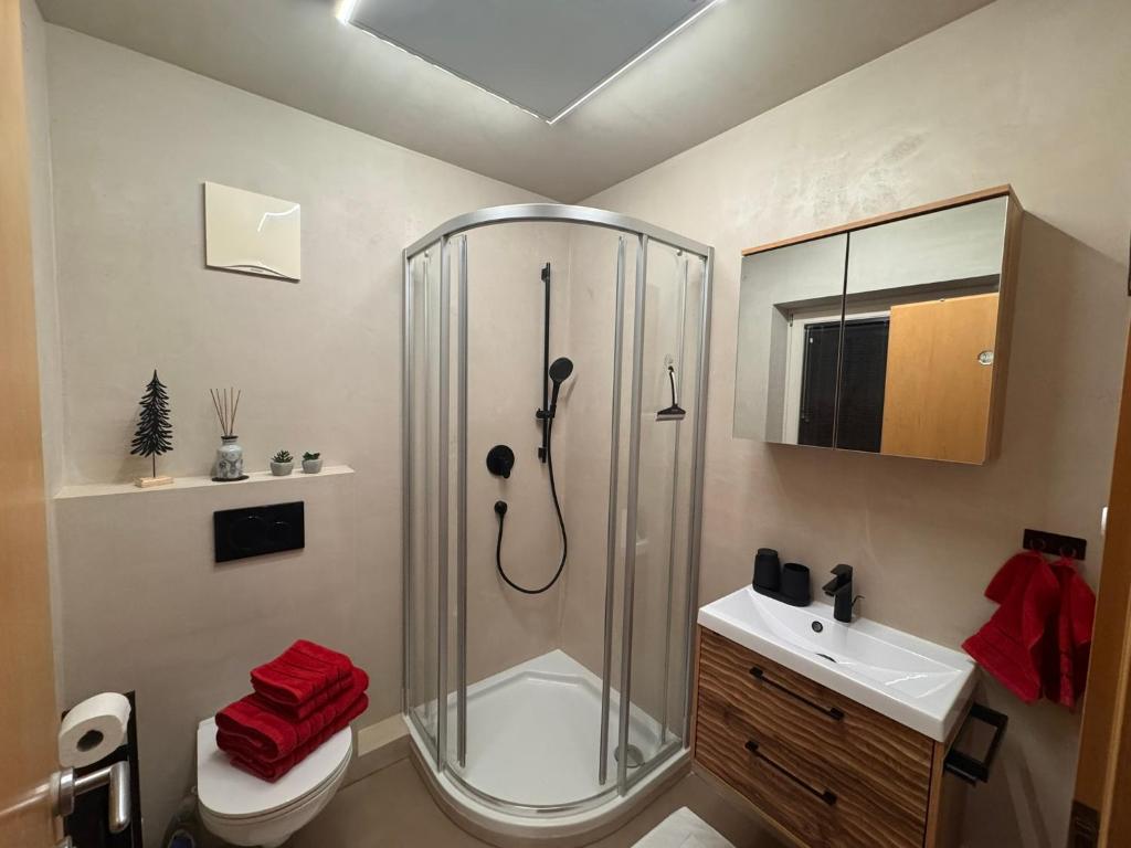 A bathroom at Kallis Appartement