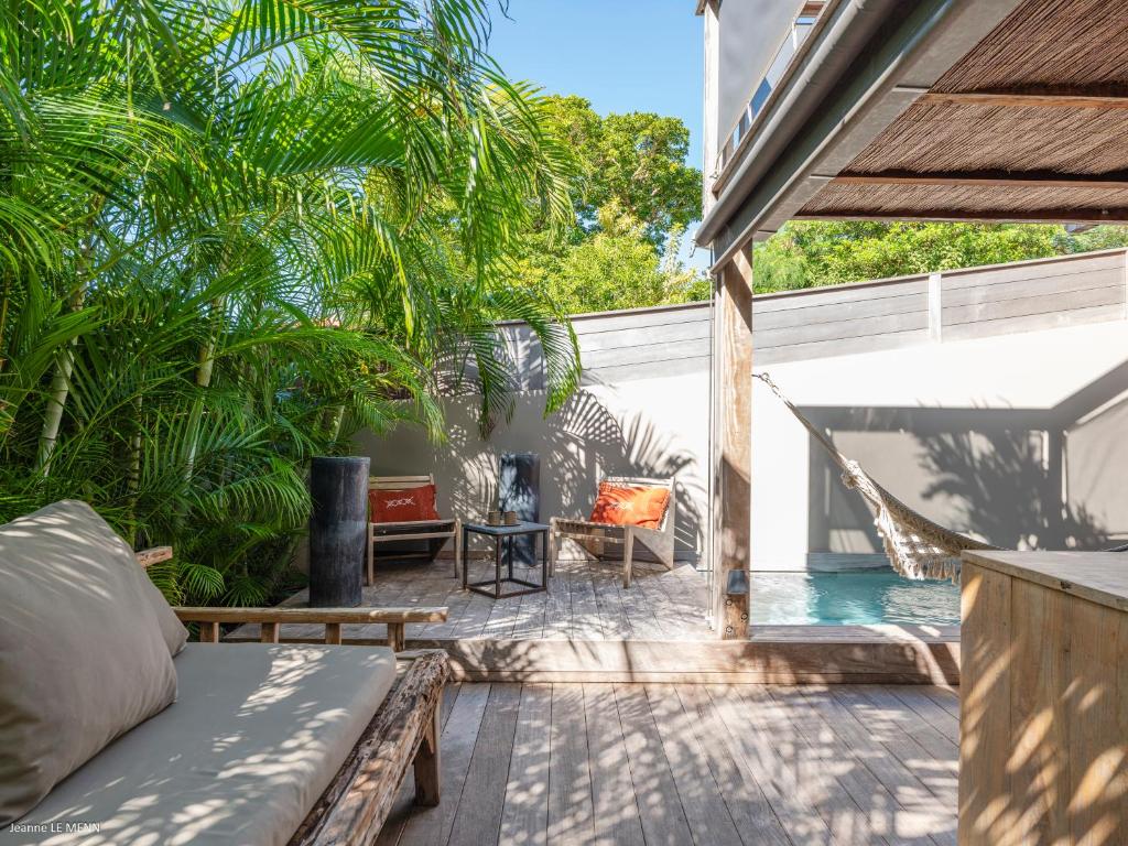 Zahrada ubytování Le Bungalow Gypset