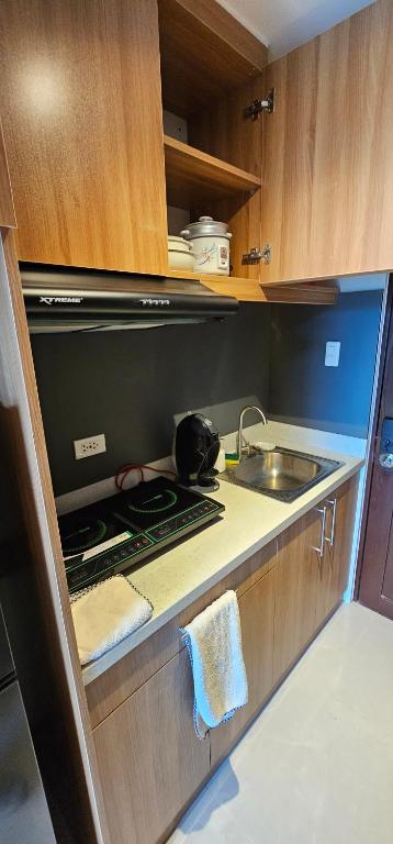 Kuchyň nebo kuchyňský kout v ubytování Cozy Flat in City Center