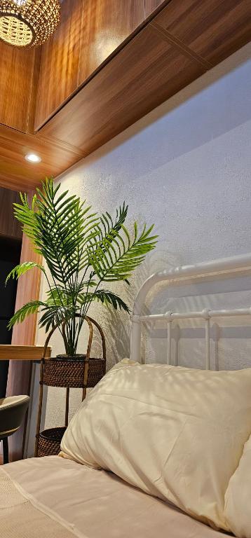 Postel nebo postele na pokoji v ubytování Cozy Flat in City Center