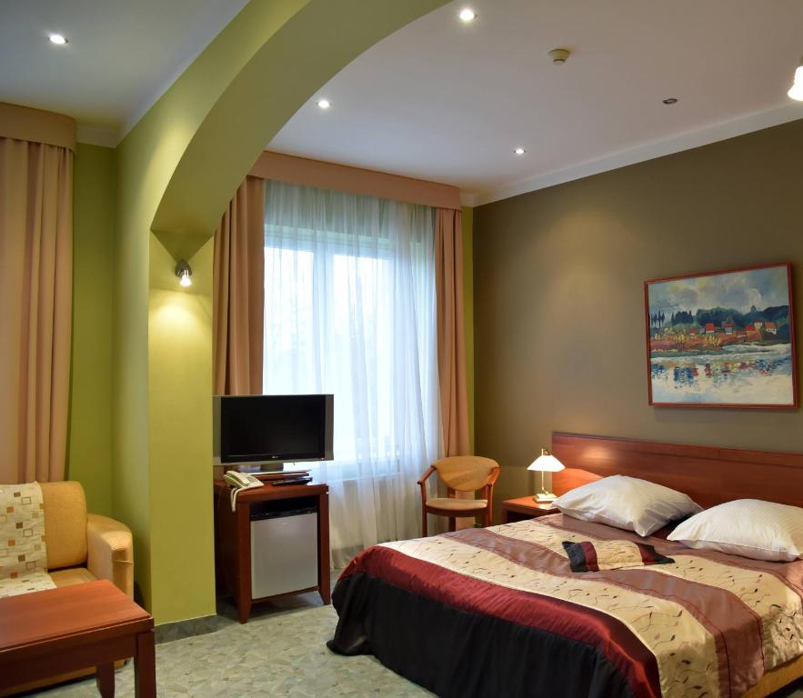TV a/nebo společenská místnost v ubytování Kompleks Hotelowy Logos