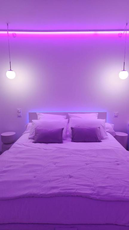 Postel nebo postele na pokoji v ubytování Love room à 30 mn des plages et de Vannes