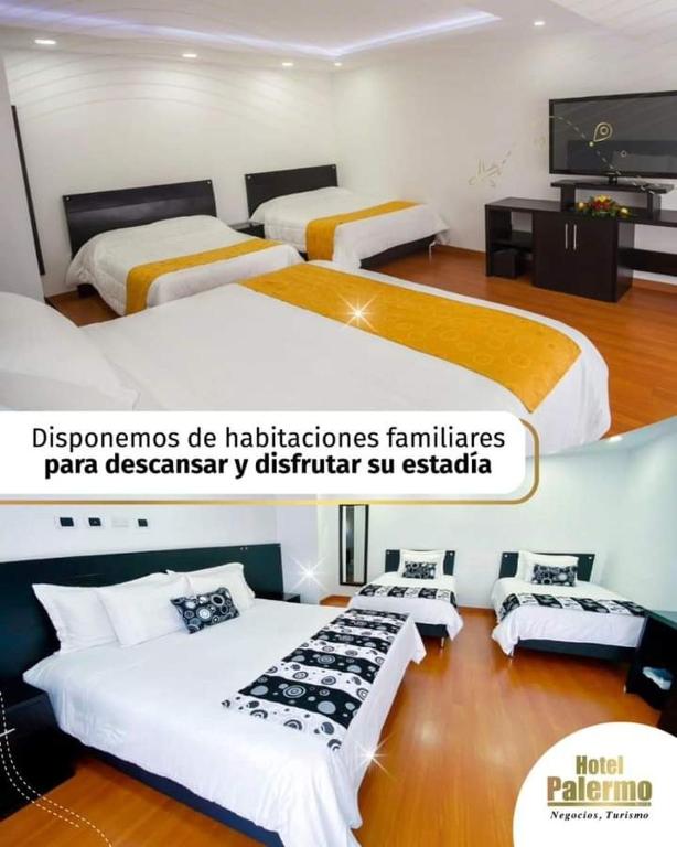 Postel nebo postele na pokoji v ubytování Hotel Palermo Suite