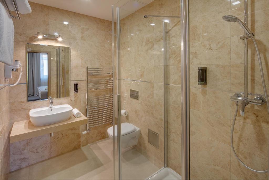 Koupelna v ubytování Hotel Florenc