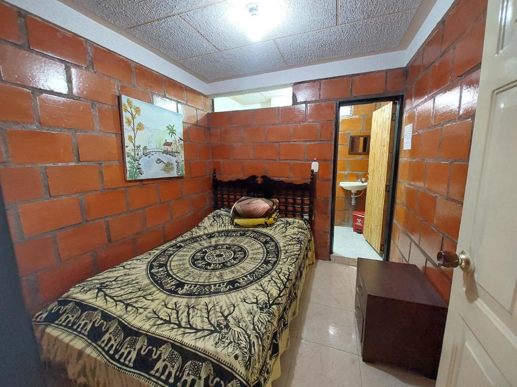 Postel nebo postele na pokoji v ubytování Hospedaje El Fresco