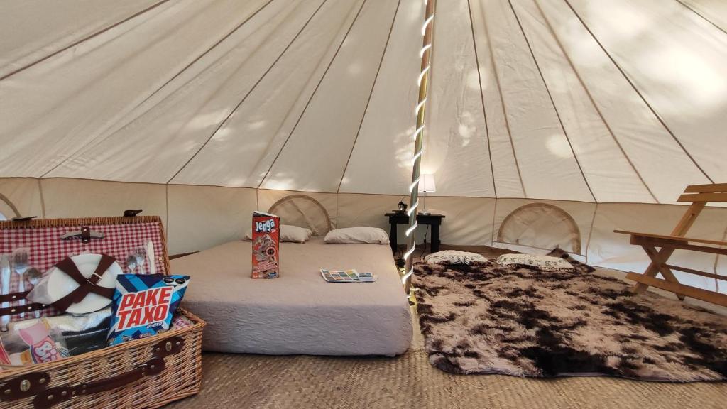 Postel nebo postele na pokoji v ubytování Glamping Xicotepec