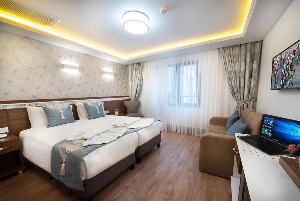 Postel nebo postele na pokoji v ubytování Lika Hotel - Standard Double or Twin Room in Istanbul