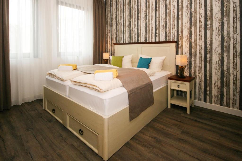 Postel nebo postele na pokoji v ubytování Apartment Central Leipzig - City