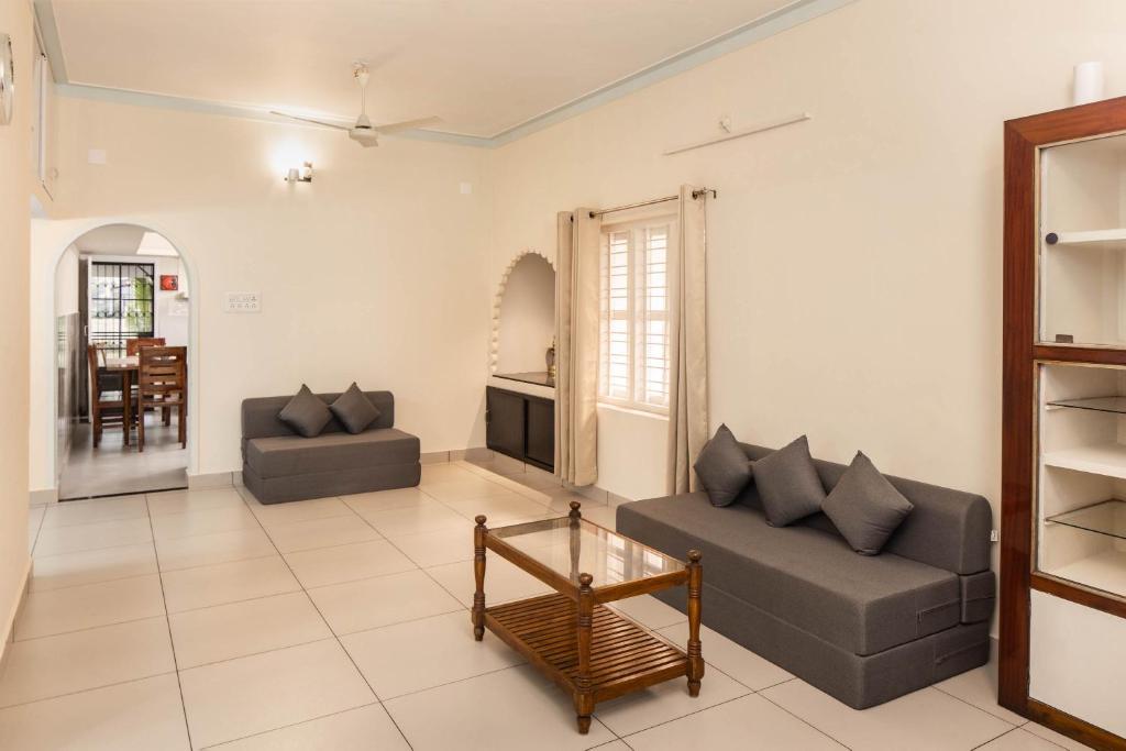 Posezení v ubytování Chitralayam Home stay