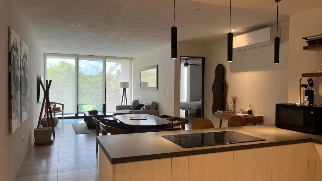 Μια τηλεόραση ή/και κέντρο ψυχαγωγίας στο Penthouse Elementos Cozumel Torre Infinito