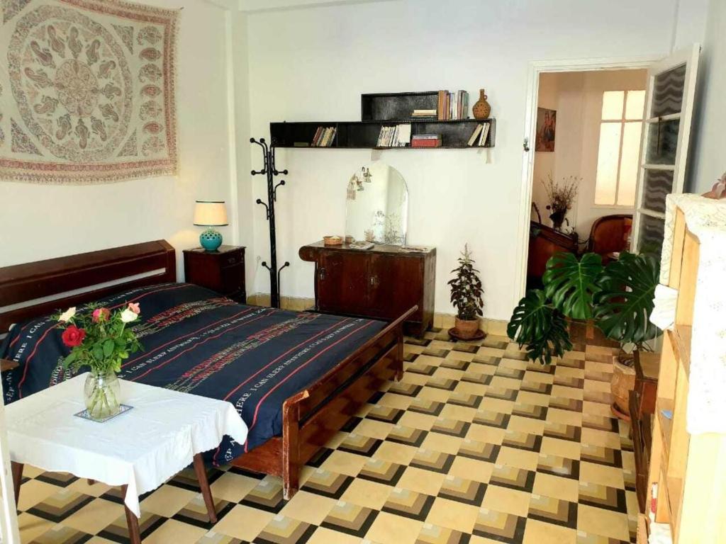 Postel nebo postele na pokoji v ubytování Double Bedroom in the Heart of Tanger