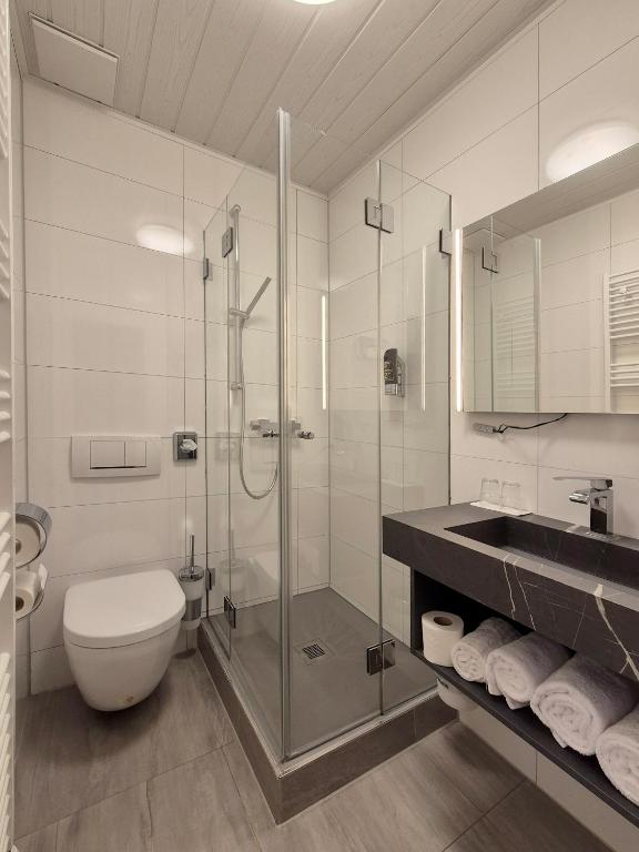 Koupelna v ubytování Hotel Mäuerle