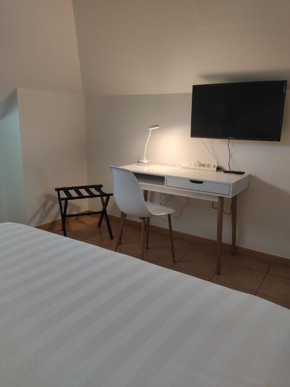 Postel nebo postele na pokoji v ubytování Exceptionnel T3 Vue Mer Village Vacances Sainte Luce