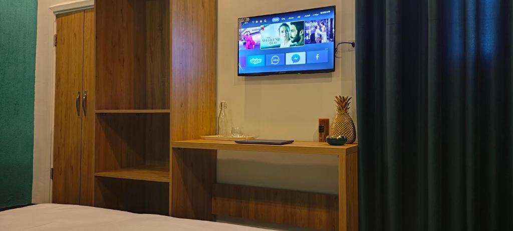 TV a/nebo společenská místnost v ubytování Blue Stone H