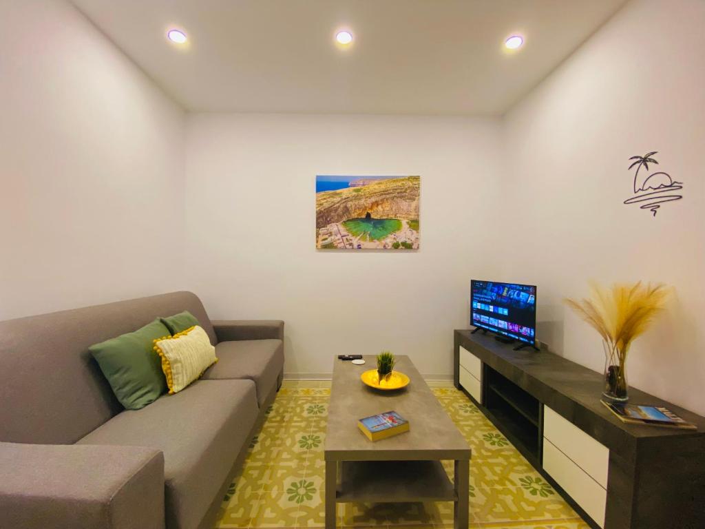 TV a/nebo společenská místnost v ubytování Malta Lodge