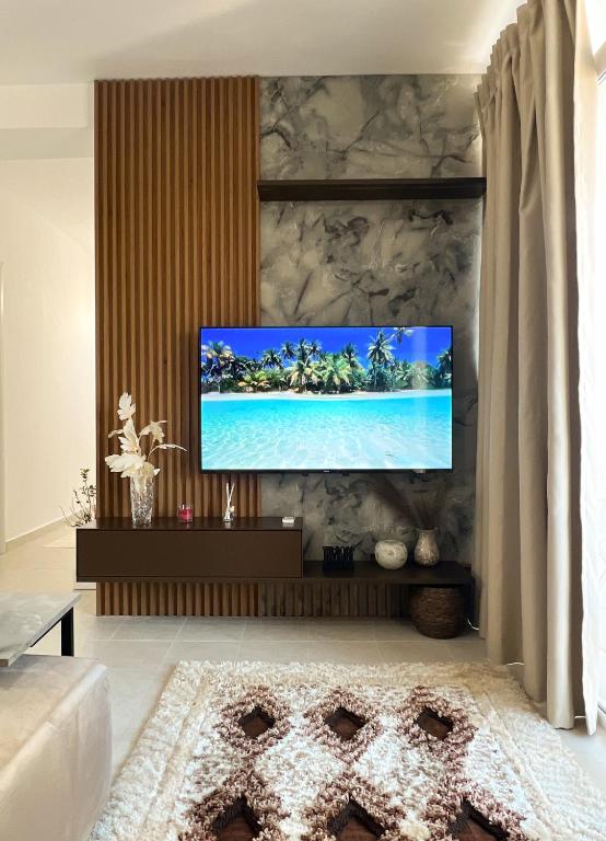 TV a/nebo společenská místnost v ubytování Sea View Apartments