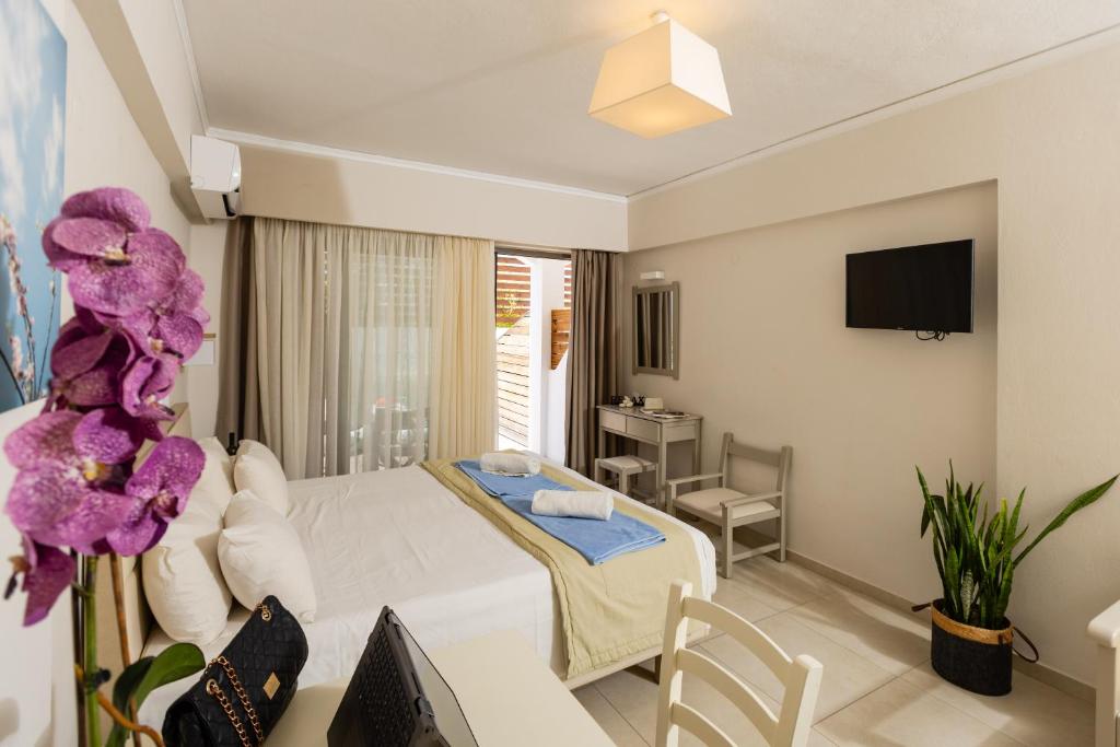 TV a/nebo společenská místnost v ubytování Trefon Hotel Apartments and Family Suites