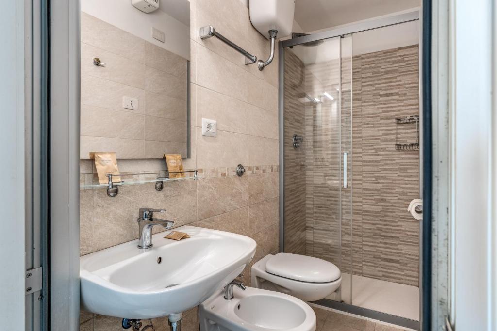 Koupelna v ubytování Hotel Katty