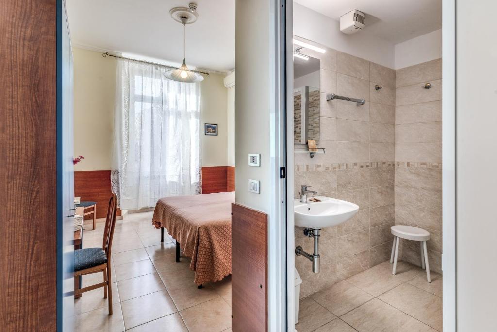 Koupelna v ubytování Hotel Katty