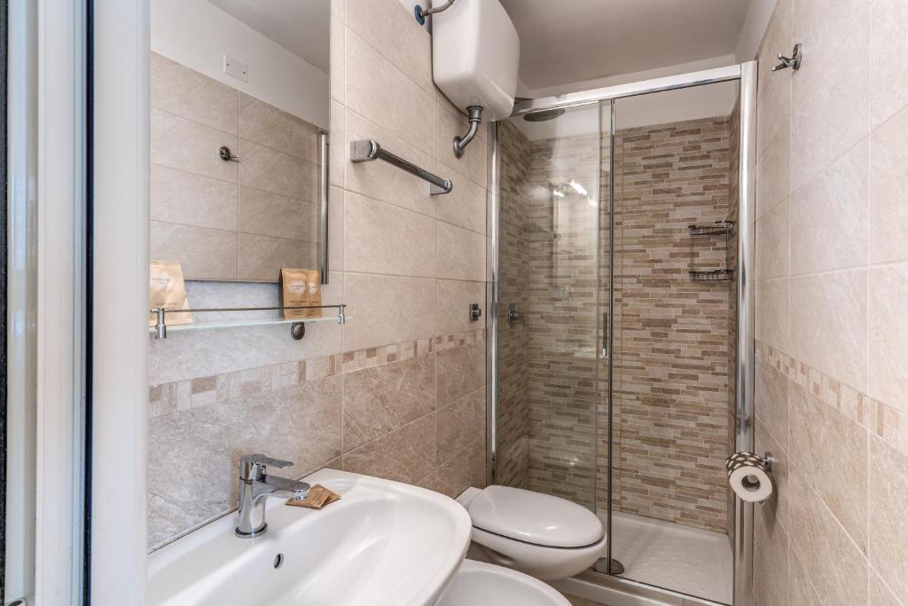 Koupelna v ubytování Hotel Katty