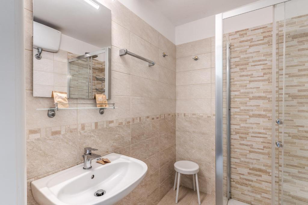 Koupelna v ubytování Hotel Katty