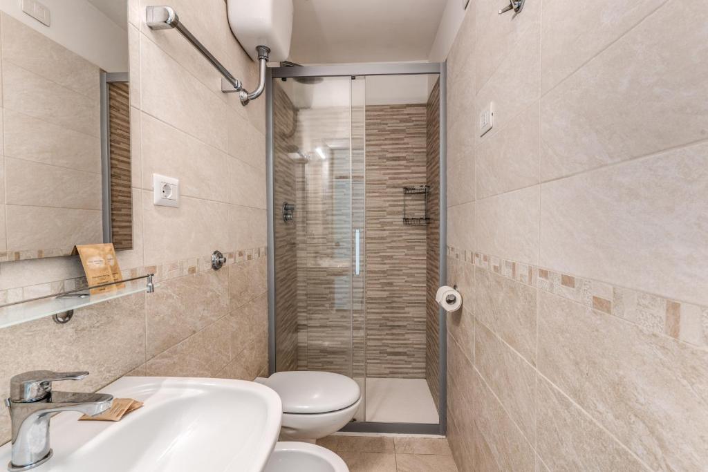 Koupelna v ubytování Hotel Katty