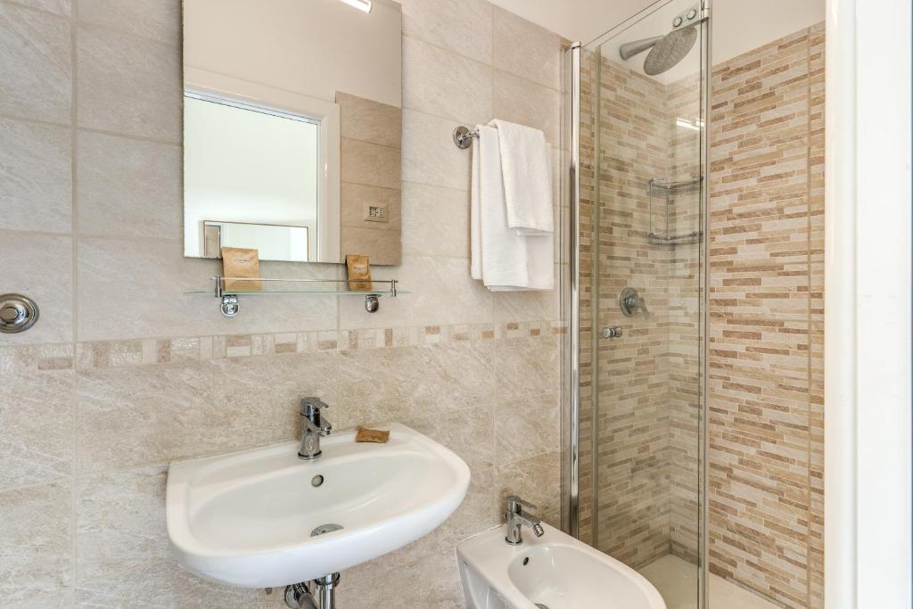 Koupelna v ubytování Hotel Katty