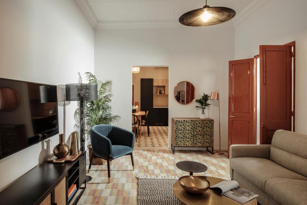 TV a/nebo společenská místnost v ubytování Ellul Living