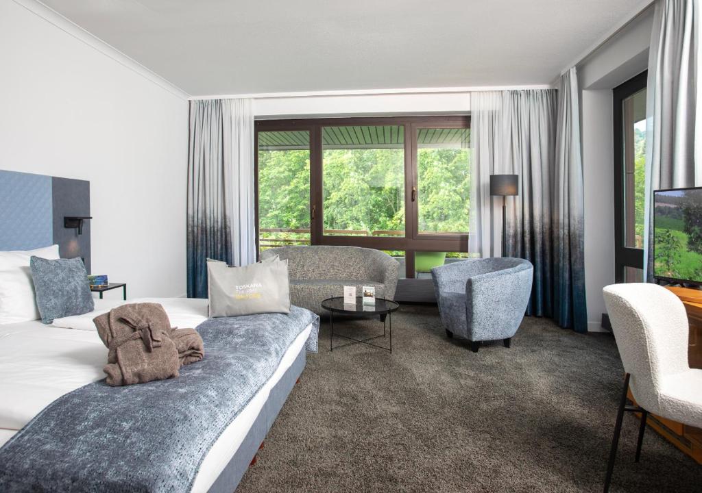Posezení v ubytování Hotel an der Therme