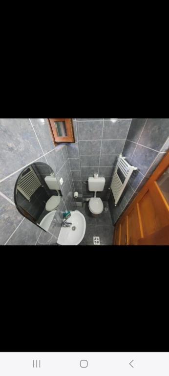 Koupelna v ubytování Casa Monika Ciocarliei